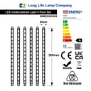 6 x 30cm Plug In LED Warm White Under Kitchen Cupboard Cabinet Strip Lights 