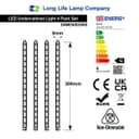 4 x 30cm Plug In LED Under Kitchen Cupboard Cabinet Strip Light Warm White