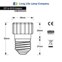 E27 to GU10 Lamp Light Bulb Base Socket Converter Adaptor