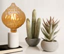 4w LED Extravagant Dome Vintage Filament Light Bulb E27 Swirling Smoked Glass G125