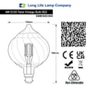 4w LED Extravagant Dome Vintage Light Bulb B22 Swirling Smoked Glass G125