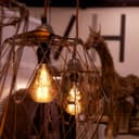 Elegant Vintage LED 2w Filament Light Bulb Diamond Shape Smoked Glass E27