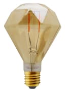 Elegant Vintage LED 2w Filament Light Bulb Diamond Shape Smoked Glass E27