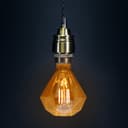 4w LED Elegant Vintage Filament Light Bulb B22 Diamond Shape Smoked Glass G95