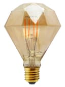 4W LED E27 Elegant Vintage Filament Light Bulb Diamond Shape Smoked Glass G95