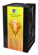 4w LED Elegant Vintage Filament Light Bulb B22 Diamond Shape Smoked Glass G95