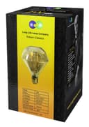 Elegant Vintage LED 2w Filament Light Bulb Diamond Shape Smoked Glass E27