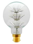 2w Vintage LED Globe Light Bulb B22 Clear Glass Tree Filament G95