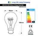 40w GLS Quad Loop Filament Vintage Cage Bay Baypnet B22 Cap Bulb