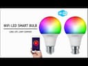 WiFi Smart Bulbs | 9W E27 LED Smart WiFi Light Bulb Colour Changing Mood Lamp