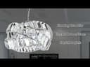 Modern Ceiling Crystal Chandelier Pendant Light Chrome Fixture Glass 3 Rings H3064