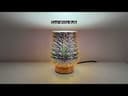 Modern Glass Table Lamp 3D Speckle Copper Finish CL001 