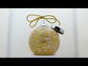 Vintage Ceiling Crackle Yellow Mosaic Globe Glass Pendant Light K417