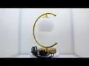 Arch Brass Table Lamp Opaque Glass Globe Shade Opal Sphere T515