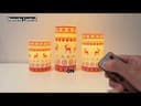 Set Of 3 USB Rechargeable LED Wax Christmas Reindeer Flameless Candles With Remote Control WAX04