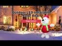 4ft LED Outdoor Inflatable Polar Bear Illuminated Plug In