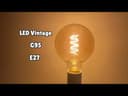 4w LED Vintage Globe Blub E27 Filament Teardrop Spiral G95