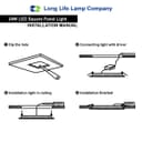 24w LED Square Recessed Ceiling Flat Panel Ultra slim Cool White 300mm x 300mm