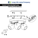 Brushed Chrome 3 Way Adjustable Eyeball Ceiling Spotlight GU10