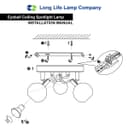 Matt White 3 Way Adjustable Eyeball Ceiling Spotlight GU10