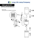 Stainless Steel Up Down Wall Light Frosted Glass Cover IP44 Garden Wall Light ZLC017