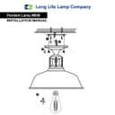 Vintage Retro Industrial Flush Mount Farmhouse Pewter Ceiling Light Shade