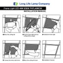2 x 40w LED Recessed Ceiling Panel Frame Border Edge Light Cool White 6500k 600 x 600