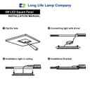 6w LED Square Recessed Ceiling Panel Cool White 6500k