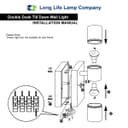 Black Outdoor Up Down Wall Light Dusk Till Dawn Sensor Stainless Steel IP65 ZLC090B