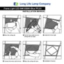 64W LED Recessed Ceiling Panel Frame Edge Light Blue and 6500K Cool White 600×600 PFL03