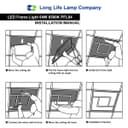 64W Double Square Border Line LED Frame Panel 600 X 600 Recessed Ceiling Light 6500K PFL04