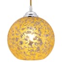 Vintage Ceiling Crackle Yellow Mosaic Globe Glass Pendant Light K417