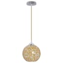 Vintage Ceiling Crackle Yellow Mosaic Globe Glass Pendant Light K417