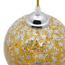 Vintage Ceiling Crackle Yellow Mosaic Globe Glass Pendant Light K417