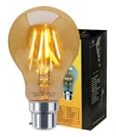 Retro Vintage LED 4w Edison Style Filament Bulb Smoked Gold Glass A60 B22 Bayonet