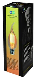 Retro Vintage LED 4w Candle Edison Style Filament Bulb Smoked Gold Glass B22 Bayonet Cap 