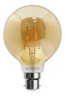 Retro Vintage LED 4w Globe Edison Style Filament Bulb Smoked Gold Glass G95 B22 