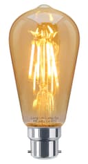 Retro Vintage LED 4w Squirrel Cage Bulb Smoked Gold Glass ST58 B22 Bayonet
