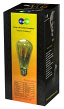 Retro Vintage LED 6w Dimmable Squirrel Cage Bulb Smoked Gold Glass ST58 E27