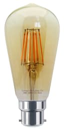 Retro Vintage LED 6w Dimmable Squirrel Cage Bulb Smoked Gold Glass ST58 B22