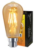 Retro Vintage LED 4w Squirrel Cage Bulb Smoked Gold Glass ST58 B22 Bayonet