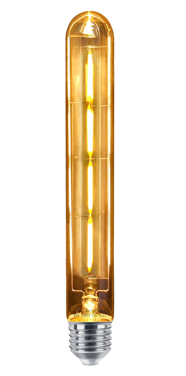 Retro Vintage LED 4w Test Tube Edison Style Filament Bulb Smoked Gold Glass T30 E27 Edison Screw 
