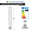 Retro Vintage LED 4w Test Tube Edison Style Filament Bulb Smoked Gold Glass T30 E27 Edison Screw 