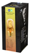 4w LED Vintage Edison Style Spiral Filament Bulb Smoked Gold Glass  E27 Teardrop T45