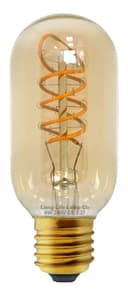 4w LED Vintage Edison Style Spiral Filament Bulb Smoked Gold Glass  E27 Teardrop T45