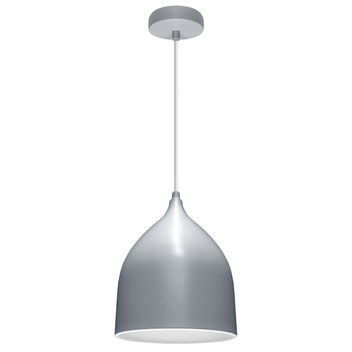 Contemporary Grey Ceiling Pendant Light Shade Fine Metal 