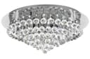 Modern Decor Round Crystal Chandelier Ceiling Light Reflective Silver Base 
