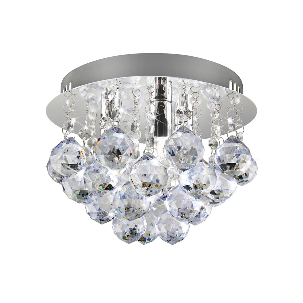 Modern Small Round Chandelier Reflective Base 