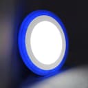 12w Round Recessed LED Ceiling Panel Light Dual Colour Cool White Blue Ring