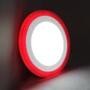 12w Round Recessed LED Ceiling Panel Light Dual Colour Cool White Red Ring